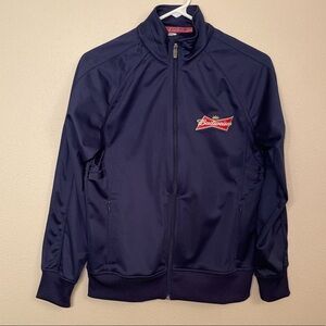 Budweiser Woman’s Navy Logo Track Jacket By Levelwear New Without Tags